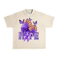 Sandshell Hope all Cancers nails Urban Heavy Tee - NancyCooperArtShop