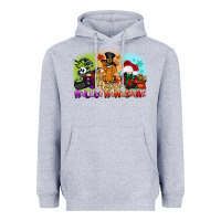 Heather Grey happy hallothanksmas gnomes Heavyweight Hoodie - CowGirlArtShop