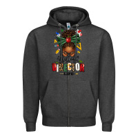 Charcoal Heather assistant director life afro messy bun Zipper Hoodie - texasbilliewilder