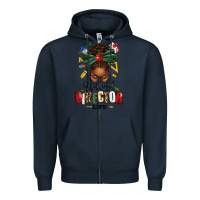 Navy assistant director life afro messy bun Zipper Hoodie - texasbilliewilder
