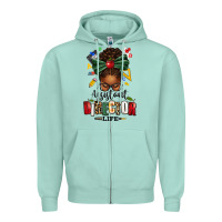 Seafoam assistant director life afro messy bun Zipper Hoodie - texasbilliewilder