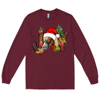 Burgundy joy christmas with horse bbs Long Sleeve Tee - BundleAndBundleShop