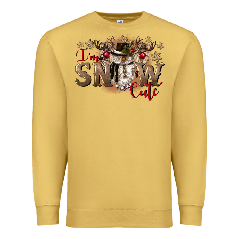 Im Snow Cute Premium Sweatshirt by CowGirlArtShop | Teevron