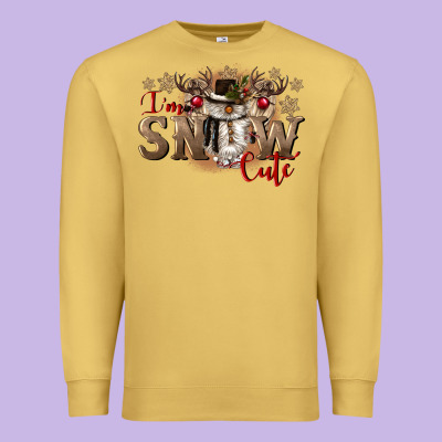 Im Snow Cute Premium Sweatshirt Designed By Cowgirlartshop