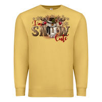 Antique Gold im snow cute Premium Sweatshirt - CowGirlArtShop