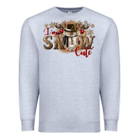 Heather Grey im snow cute Premium Sweatshirt - CowGirlArtShop