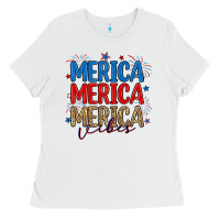 White merica merica merica vibes Ladies Tee - RanaPortraitStore