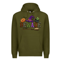 Army Green beware Premium Hoodie - CowGirlArtShop