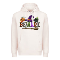 Pale Pink beware Premium Hoodie - CowGirlArtShop