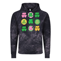 Cloud Black st.patrick's day clovers Vintage Hoodie - MaliasSmallBusiness
