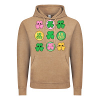 Vintage Coffee st.patrick's day clovers Vintage Hoodie - MaliasSmallBusiness