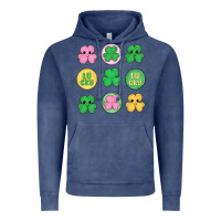 Vintage Denim st.patrick's day clovers Vintage Hoodie - MaliasSmallBusiness