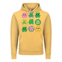 Vintage Mustard st.patrick's day clovers Vintage Hoodie - MaliasSmallBusiness