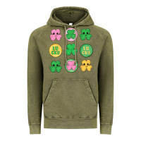 Vintage Olive st.patrick's day clovers Vintage Hoodie - MaliasSmallBusiness