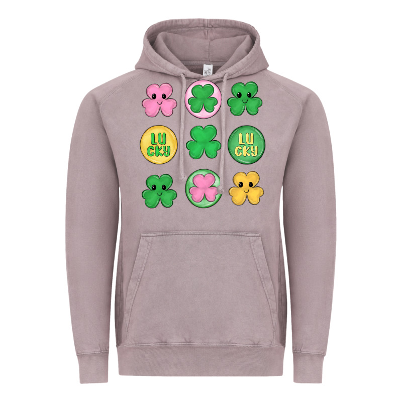St.patrick's Day Clovers Vintage Hoodie by MaliasSmallBusiness | Teevron