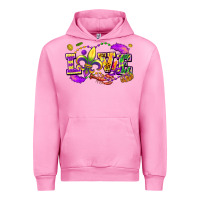 Fuchsia Pink love mardi gras Urban Hoodie - FaDigitalArtStudio