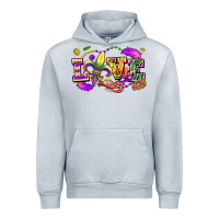 Heather Grey love mardi gras Urban Hoodie - FaDigitalArtStudio