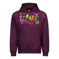Mauve Wine love mardi gras Urban Hoodie - FaDigitalArtStudio