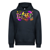 Navy love mardi gras Urban Hoodie - FaDigitalArtStudio