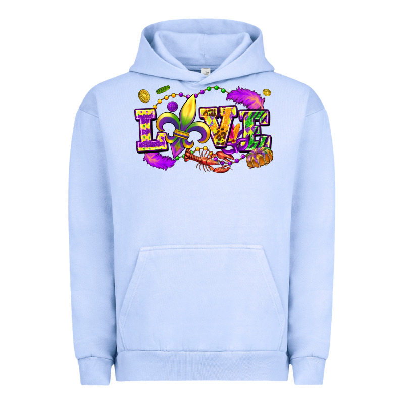 Love Mardi Gras Urban Hoodie by FaDigitalArtStudio | Teevron