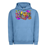 Pigment Pebble Blue love mardi gras Urban Hoodie - FaDigitalArtStudio