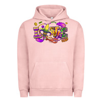 Pigment Salmon love mardi gras Urban Hoodie - FaDigitalArtStudio