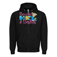Black Beaches boozy besties Summer Zipper Hoodie - NancyCooperArtShop