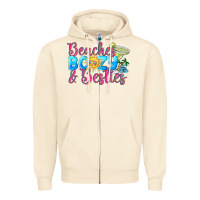 Sandshell Beaches boozy besties Summer Zipper Hoodie - NancyCooperArtShop