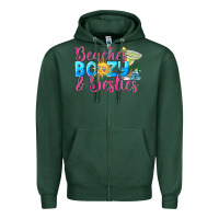 Sports Green Beaches boozy besties Summer Zipper Hoodie - NancyCooperArtShop