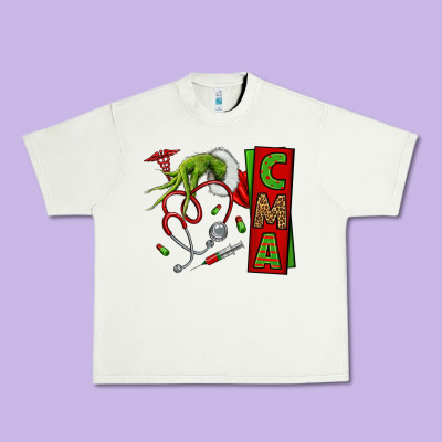 Grinch Hand Cma Nurse Urban Heavy Tee Designed By Nancycooperartshop