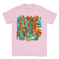 Bubblegum Pink serape with leopard pattern Classic Tee - NancyCooperArtShop
