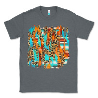 Charcoal Heather serape with leopard pattern Classic Tee - NancyCooperArtShop