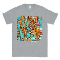Heather Grey serape with leopard pattern Classic Tee - NancyCooperArtShop