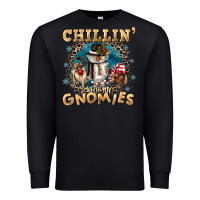 Black chillin with my gnomies Premium Sweatshirt - CowGirlArtShop