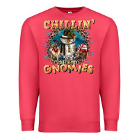 Cardinal chillin with my gnomies Premium Sweatshirt - CowGirlArtShop