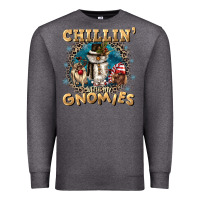 Charcoal Heather chillin with my gnomies Premium Sweatshirt - CowGirlArtShop