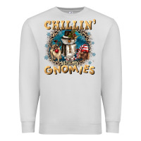 Dove Grey chillin with my gnomies Premium Sweatshirt - CowGirlArtShop