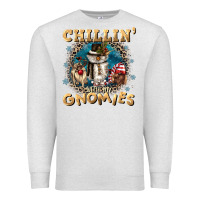 Oatmeal Heather chillin with my gnomies Premium Sweatshirt - CowGirlArtShop
