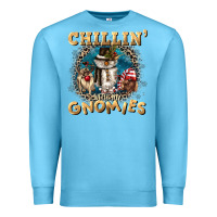 Ocean Blue chillin with my gnomies Premium Sweatshirt - CowGirlArtShop