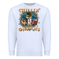 White chillin with my gnomies Premium Sweatshirt - CowGirlArtShop