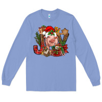 Colony Blue joy christmas with pig bbs Long Sleeve Tee - BundleAndBundleShop