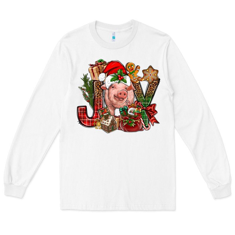 Joy Christmas With Pig Bbs Long Sleeve Tee by BundleAndBundleShop | Teevron