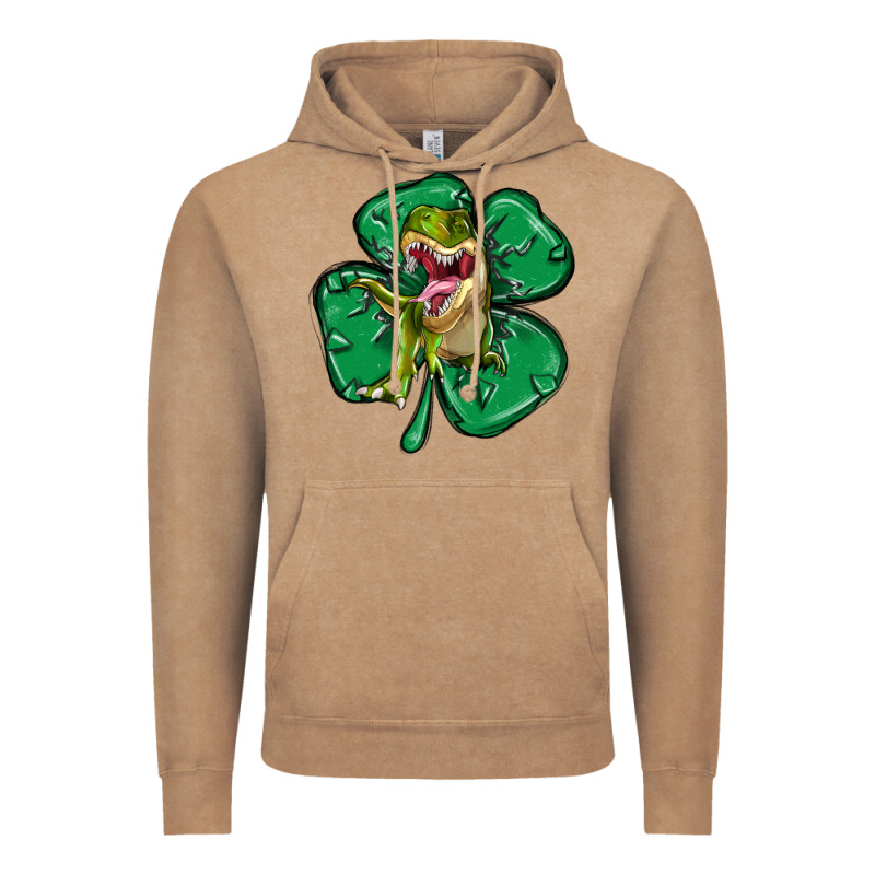 Dinosaur St Patricks Day Vintage Hoodie by MaliasSmallBusiness | Teevron