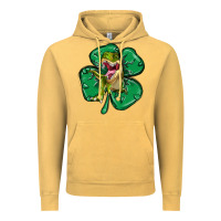 Vintage Mustard dinosaur st patricks day Vintage Hoodie - MaliasSmallBusiness