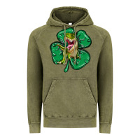 Vintage Olive dinosaur st patricks day Vintage Hoodie - MaliasSmallBusiness
