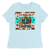 Baby Blue i’d rather be camping Ladies Tee - JahusDesignShop