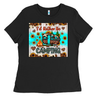 Black i’d rather be camping Ladies Tee - JahusDesignShop