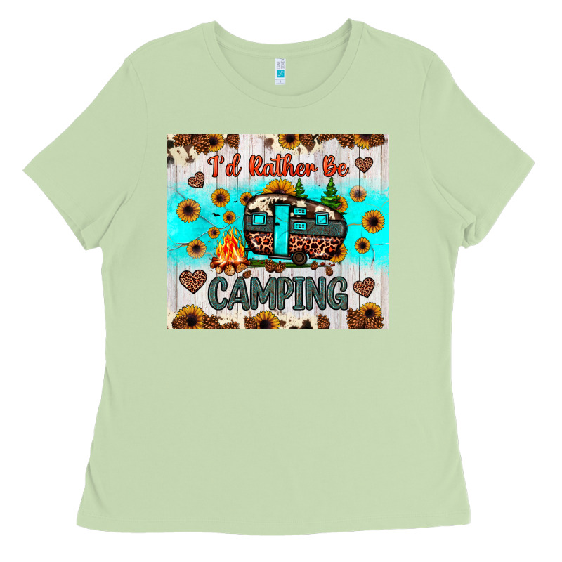 I’d Rather Be Camping Ladies Tee by JahusDesignShop | Teevron