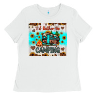 White i’d rather be camping Ladies Tee - JahusDesignShop