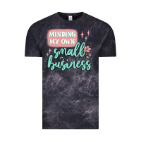 Cloud Black minding my own small business Vintage Tee - MaliasSmallBusiness